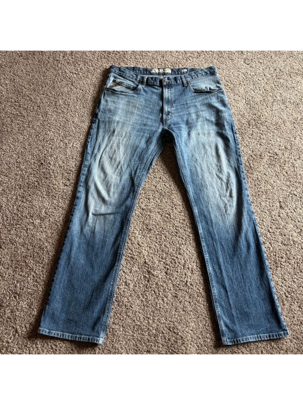 Ariat M4 Legacy Relaxed Boot Cut Jeans 38x34 Western Stretch Denim Blue Cowboy